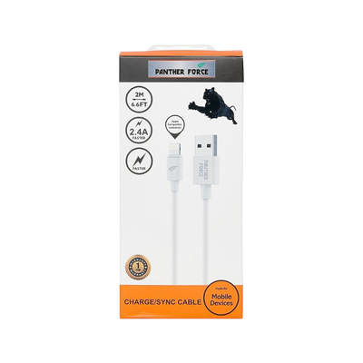 PF16- Panther Force 2M Cable for iPhone - Fast Charging and Data Transfer Panther Force