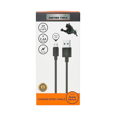 PF18- Panther Force 2M Cable for Micro - Seamless Connectivity, Uninterrupted Power Panther Force