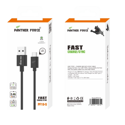 USB To Type-C 1 Meter Fast Charging Cable for Apple Iphone 15 - PF19 Panther Force