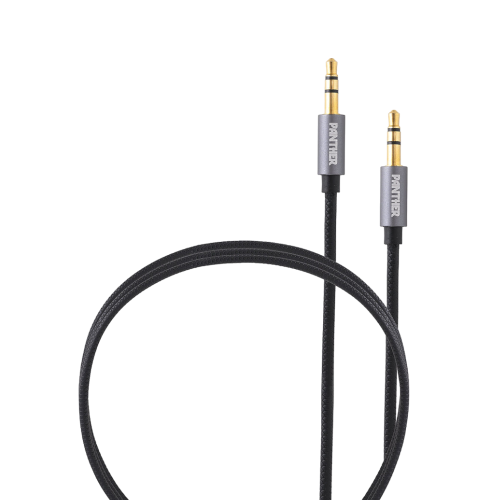 PF110- Panther Force 1.2M AUX Cable - Extended Length for Convenient Charging and Sync-ing of Your Phone Panther Force
