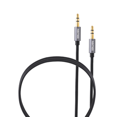 PF110- Panther Force 1.2M AUX Cable - Extended Length for Convenient Charging and Sync-ing of Your Phone Panther Force