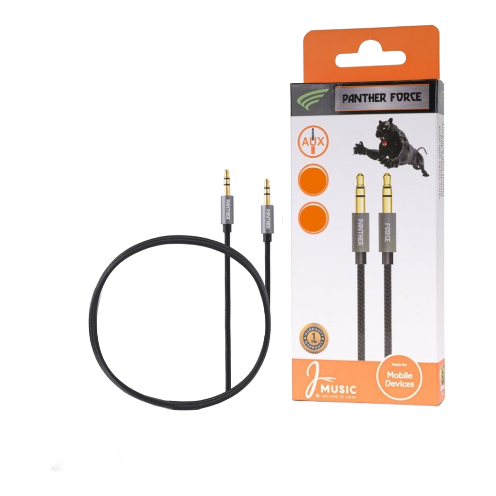 PF111- Panther Force 2.2M AUX Cable - Fast Charging and Data Transfer for Micro USB De-vices Panther Force
