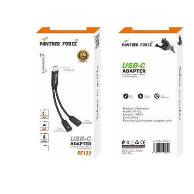 PF122- Panther Force USB-C Adapter - Fast Charging and Data Transfer for Micro USB Devices Panther Force