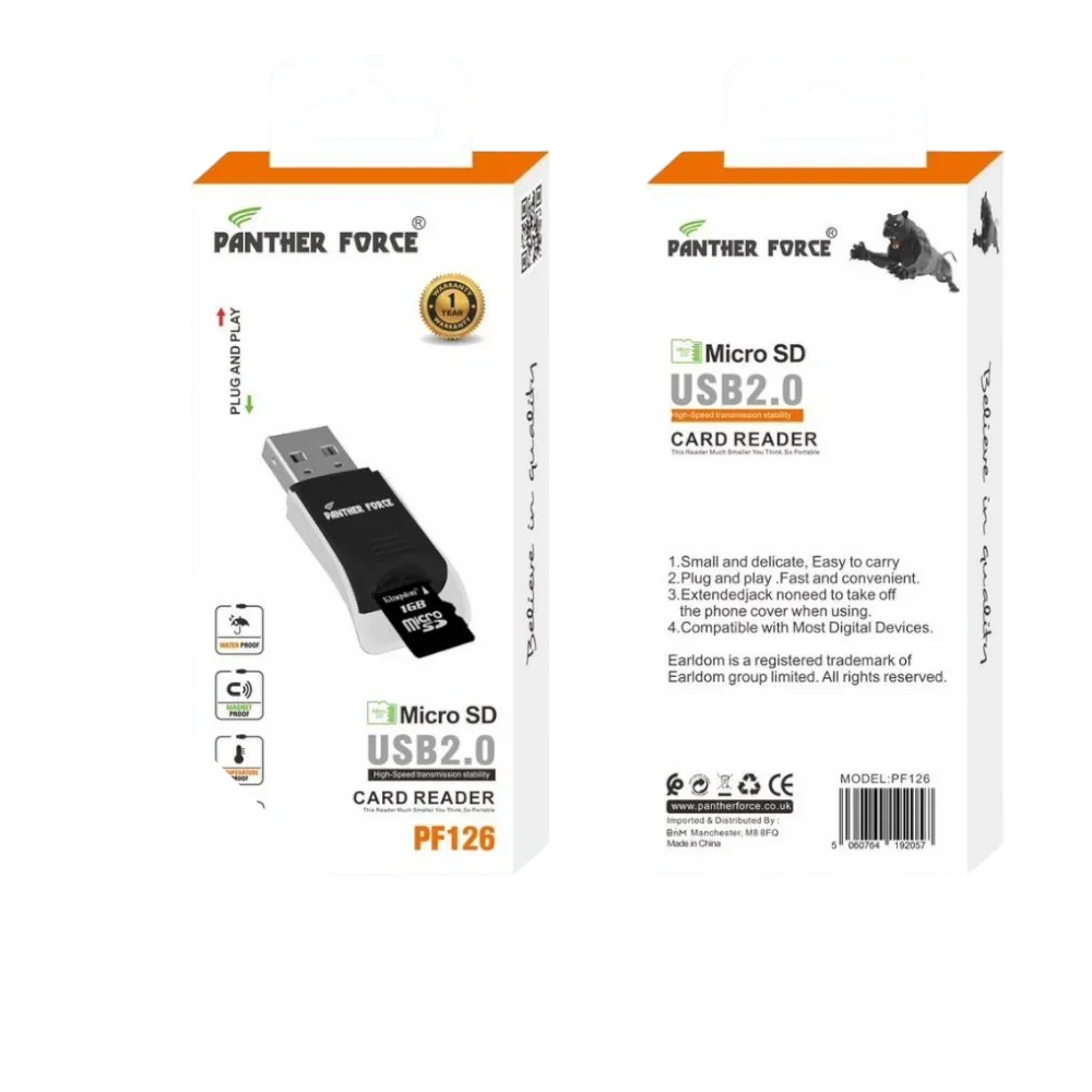 PF126- PANTHER FORCE MICRO SD USB 2.0 CARD READER Panther Force