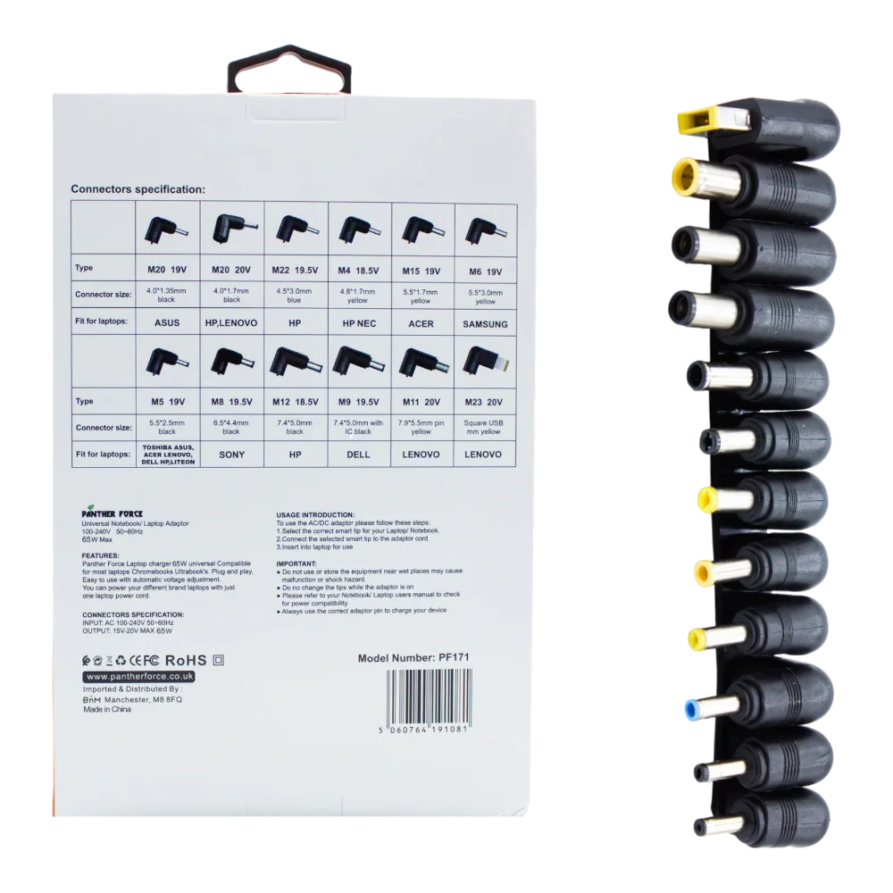 PF171- PANTHER FORCE 2.4A WHITE DUAL USB CAR CHARGER Panther Force