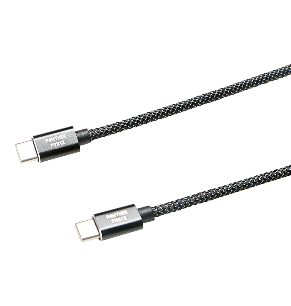 PF61- Panther Force Fast Charge/Sync USB-C to Type-C Cable - Extended Length for Convenient Charging and Syncing of Your Phone Panther Force
