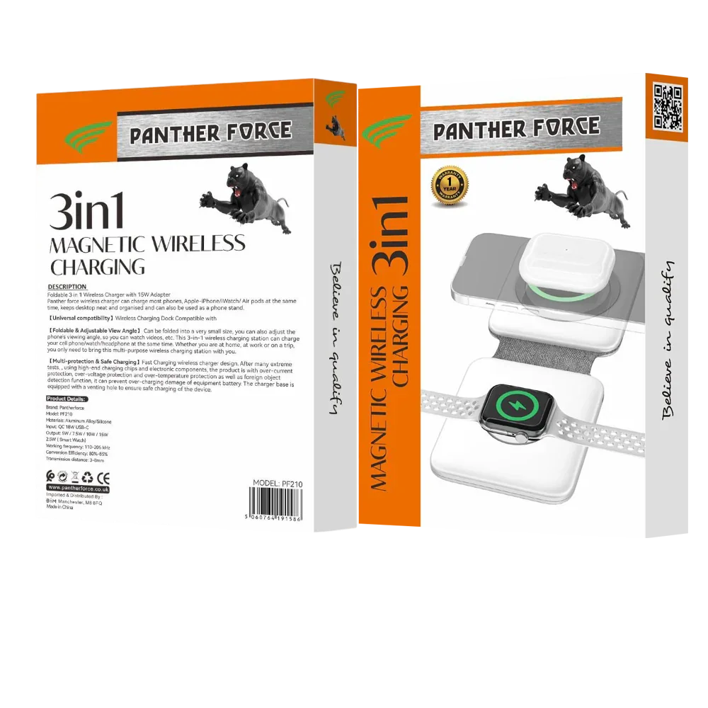 PF210 – Panther Force 2-in-1 Wireless Charger Panther Force