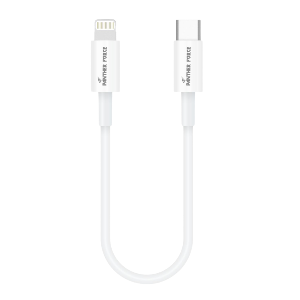 PF286- Panther Force 20cm Data Cable for USB-C to Apple Connector - Extended Length for Convenient Charging and Syncing of Your Phone Panther Force