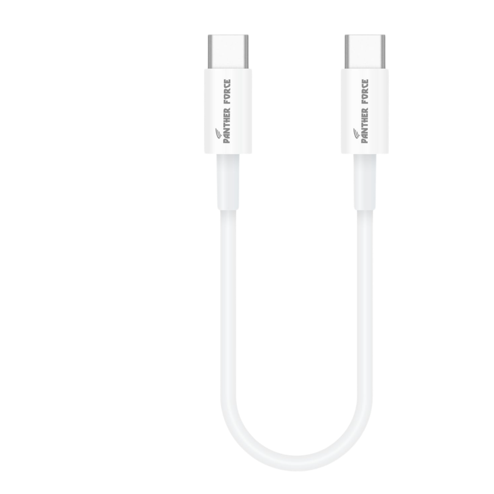 PF287- Panther Force 20cm Data Cable for USB-C to USB-C - Fast Charging and Data Trans-fer for Micro USB Devices Panther Force