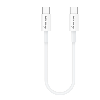 PF287- Panther Force 20cm Data Cable for USB-C to USB-C - Fast Charging and Data Trans-fer for Micro USB Devices Panther Force