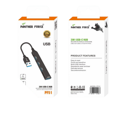 PF51- PANTHER FORCE 3 IN 1 USB-C HUB Panther Force