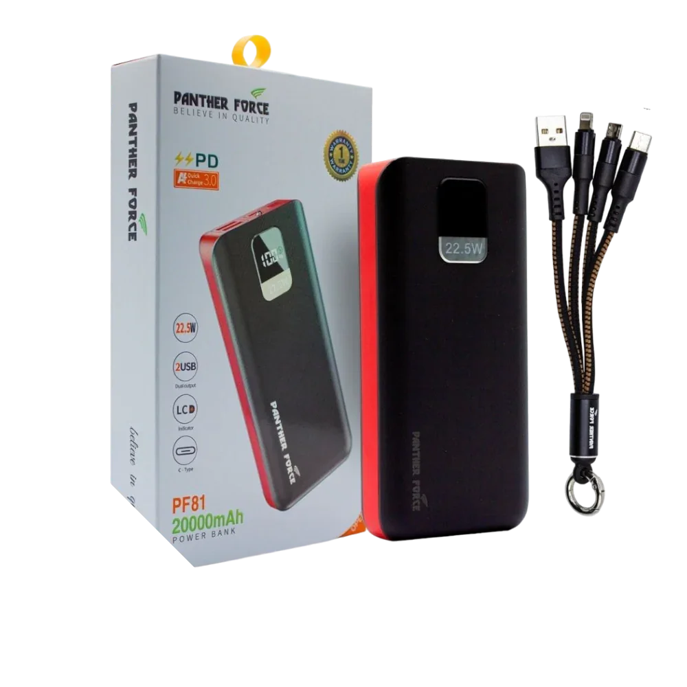 PANTHER FORCE PD3.0 20000MA POWER BANK- PF81 Panther Force