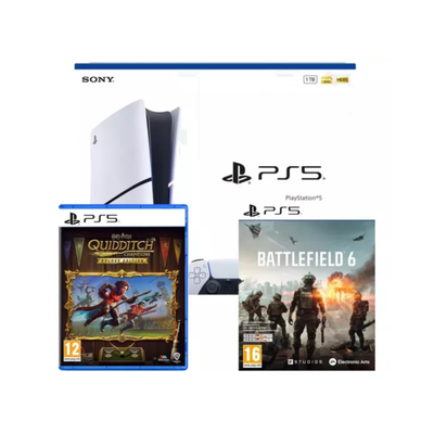 PlayStation 5 Disc Console - Battlefield 6 & Harry Potter: Quidditch Champions Deluxe Edition Bundle - 1TB (New) Sony