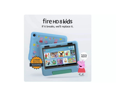 Amazon Fire HD 8 Kids Tablet (Peppa Pig Edition) – 8" Tablet, 32GB, Blue – (New) Amazon
