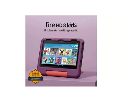 Amazon Fire HD 8 Kids – 8" Tablet, 32GB, Purple – Designed for Ages 3–7, (New) Amazon