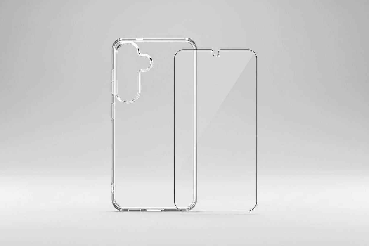 Funki Bundle Clear Case + Tempered Glass for Galaxy S25 Funki Fone