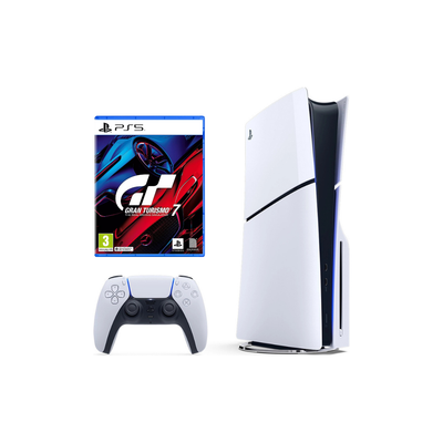 PlayStation 5 Disc Console - Gran Turismo 7 (PlayStation VR2 Compatible) bundle - 1TB (New) Sony
