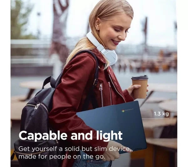 Lenovo IdeaPad Slim 3 Chromebook – 14" Display, MediaTek Kompanio 520, 64GB eMMC Storage, Blue (Excellent Refurbished) - Funkifone