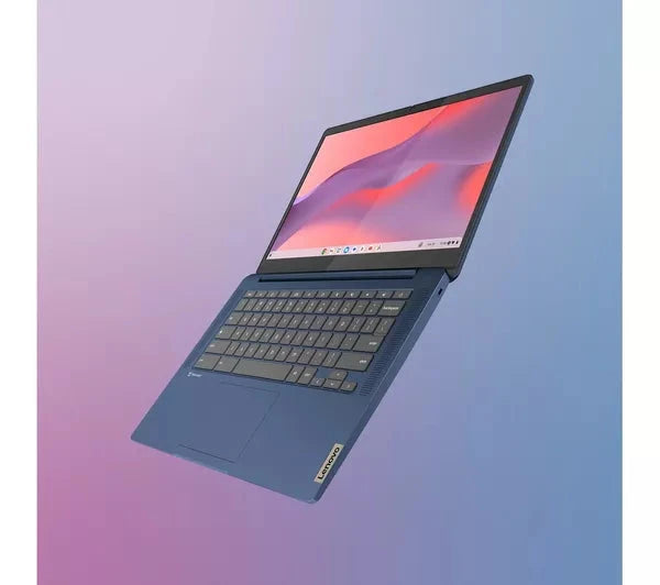 Lenovo IdeaPad Slim 3 Chromebook – 14" Display, MediaTek Kompanio 520, 64GB eMMC Storage, Blue (Excellent Refurbished) - Funkifone