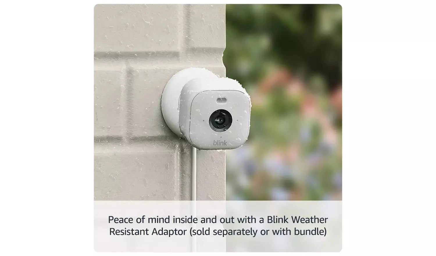 Blink Mini 2 Smart Security Camera + Weather-Resistant Adapter White Blink