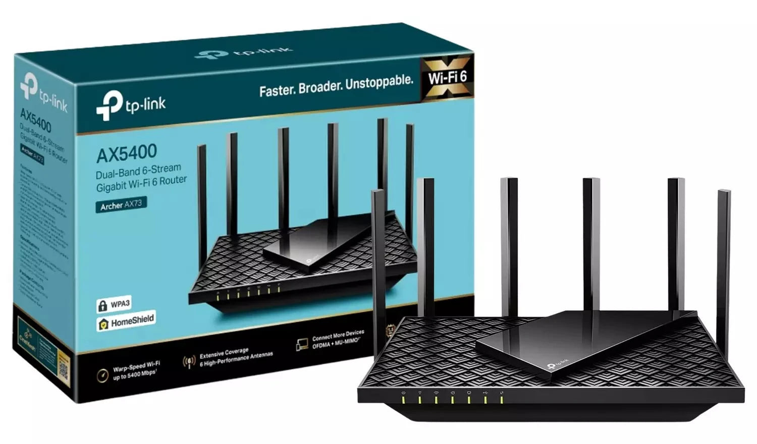 TP-Link Archer AX73 AX5400 Dual-Band Gigabit Wi-Fi 6 Router TP Link