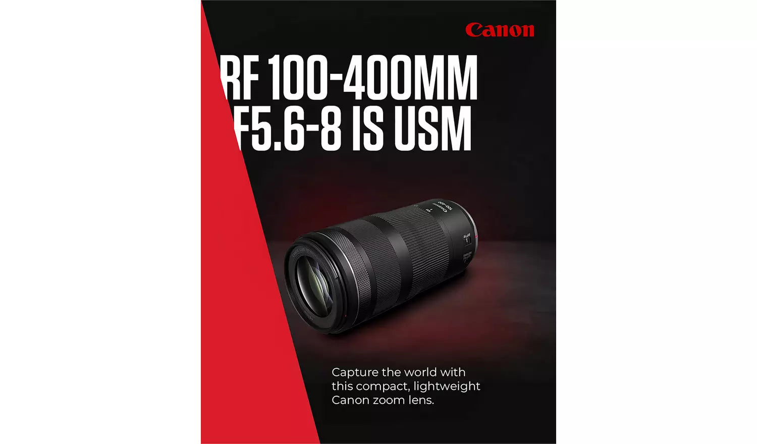 Canon RF 100-400mm f/5.6-8 IS USM Lens – Telephoto Zoom for Wildlife & Sports (New) Canon