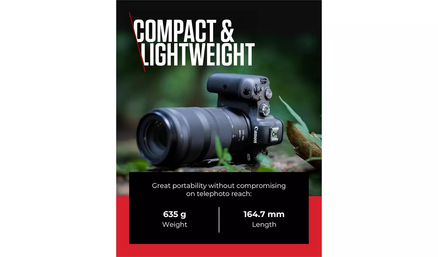 Canon RF 100-400mm f/5.6-8 IS USM Lens – Telephoto Zoom for Wildlife & Sports (New) Canon