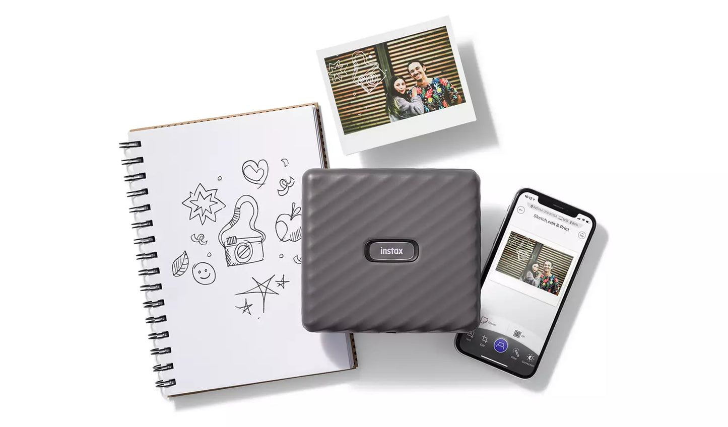 Fujifilm instax Link WIDE Smartphone Printer – Grey (New) Fujifilm