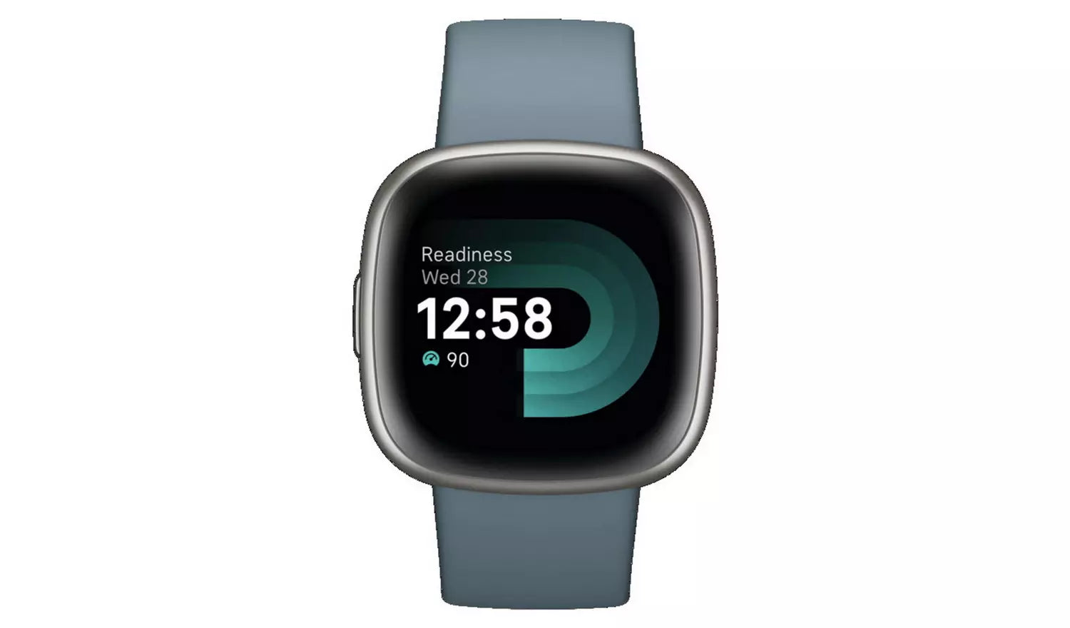 Fitbit Versa 4 Smart Watch – Waterfall Blue, Platinum (New) Google