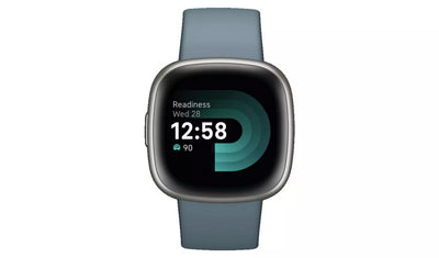 Fitbit Versa 4 Smart Watch – Waterfall Blue, Platinum (New) Google
