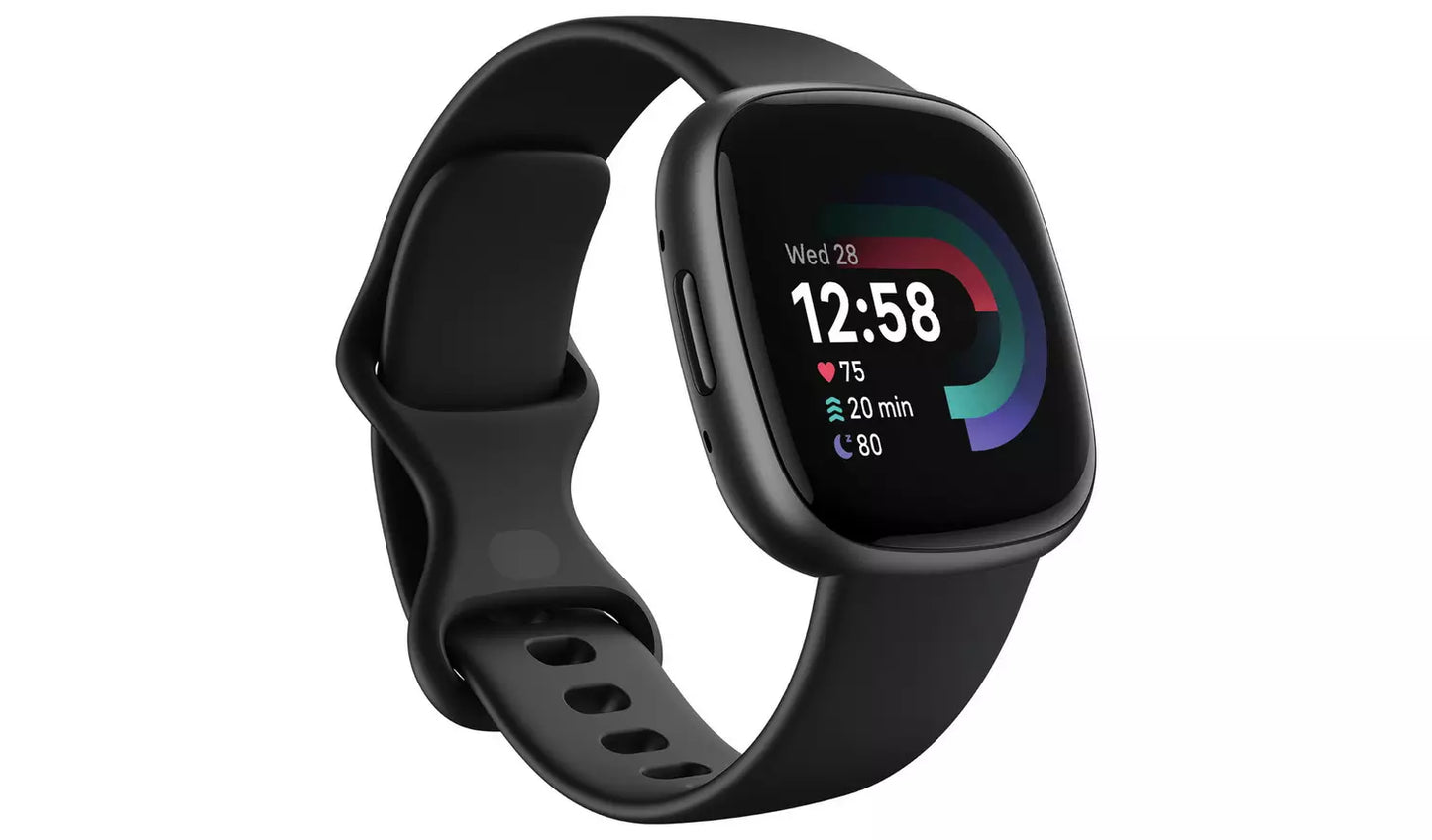 Fitbit Versa 4 Smart Watch – Black/Graphite (New) Google
