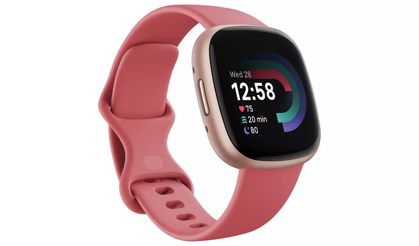 Fitbit Versa 4 Smart Watch – Pink Sand / Copper Rose (New) Google