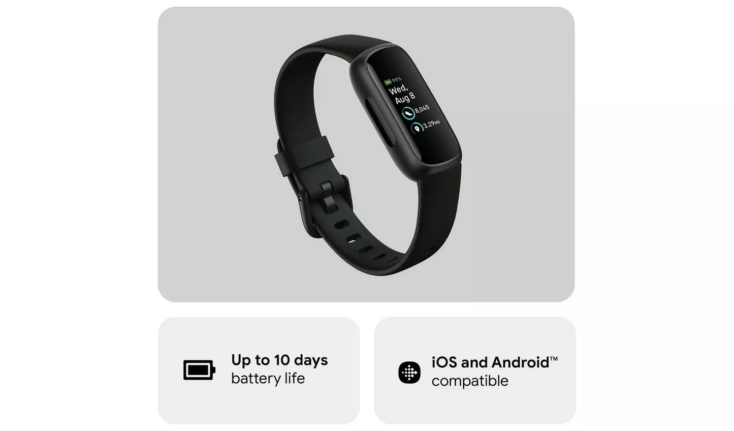 Fitbit Inspire 3 Fitness Tracker – Black (New) Google