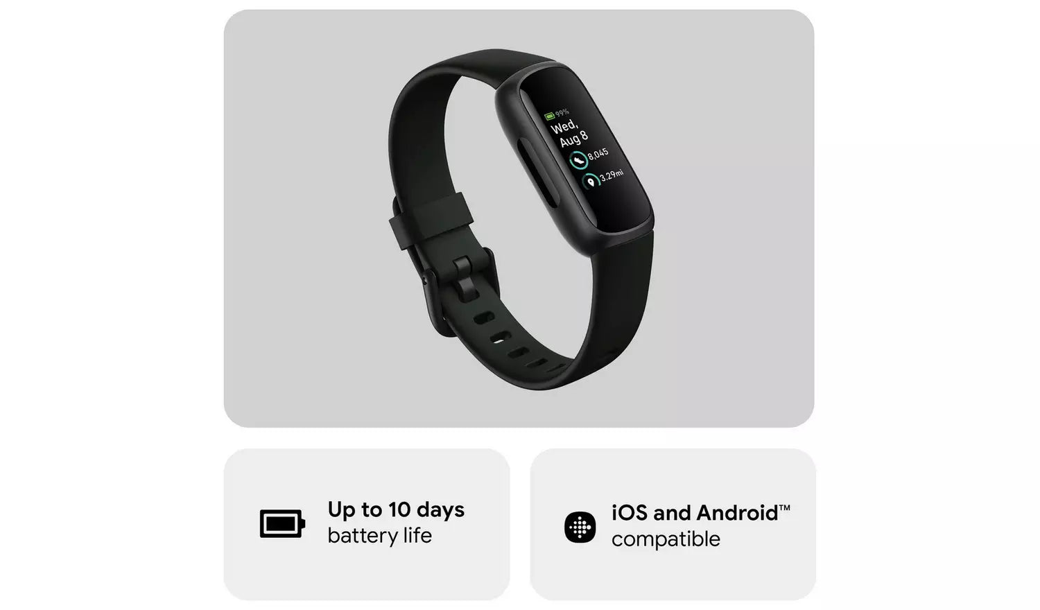 Fitbit Inspire 3 Fitness Tracker – Black (New) Google