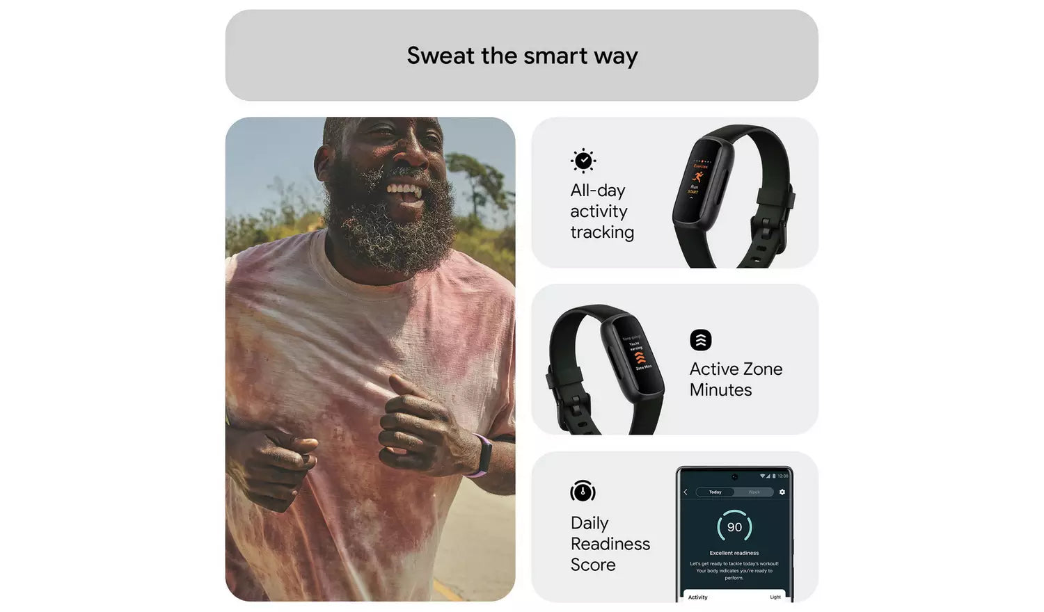 Fitbit Inspire 3 Fitness Tracker – Black (New) Google