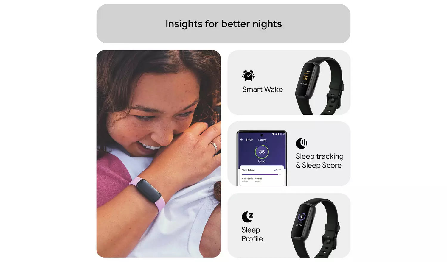 Fitbit Inspire 3 Fitness Tracker – Black (New) Google