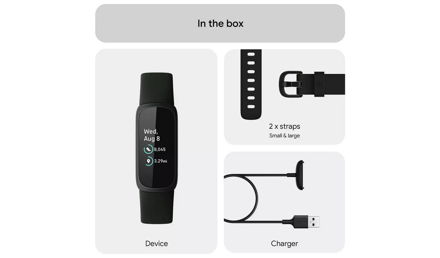 Fitbit Inspire 3 Fitness Tracker – Black (New) Google