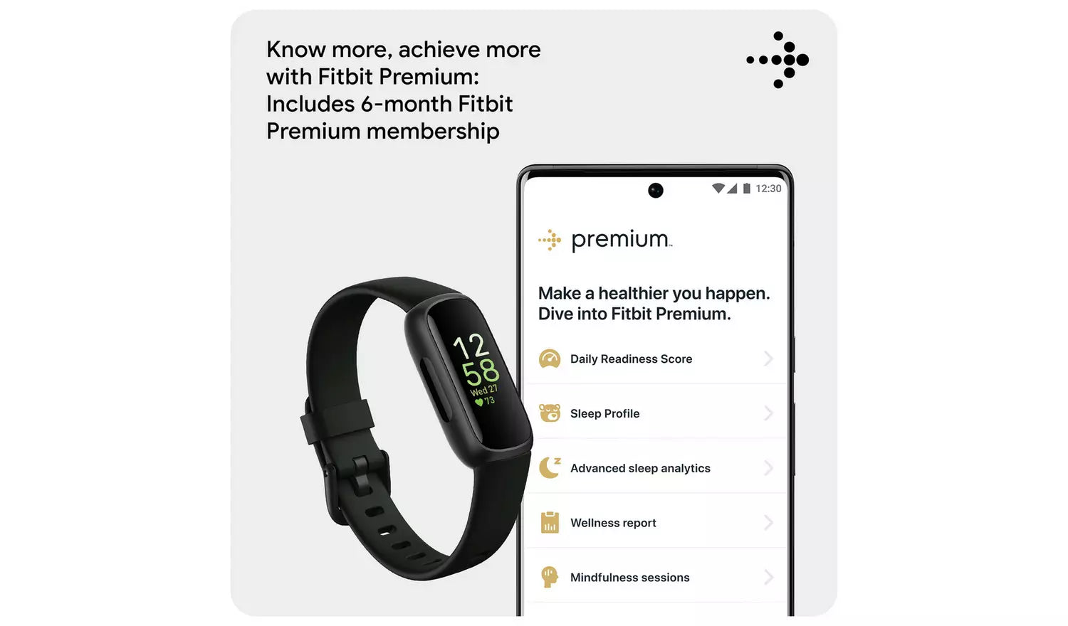 Fitbit Inspire 3 Fitness Tracker – Black (New) Google
