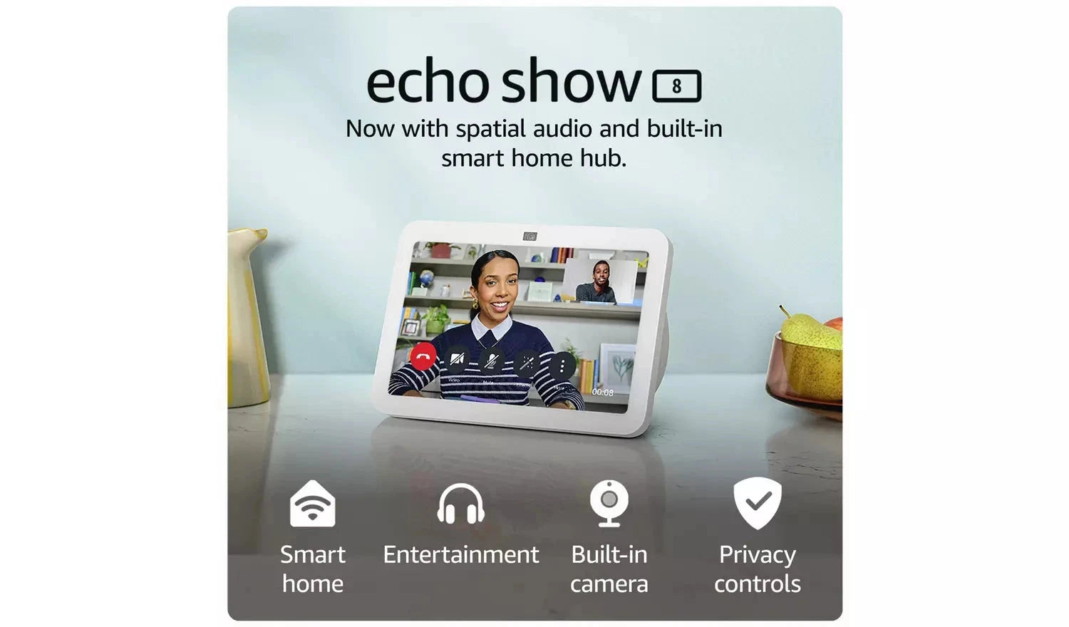 Amazon Echo Show 8 (3rd Gen) Smart Speaker – Black (New) - Funkifone