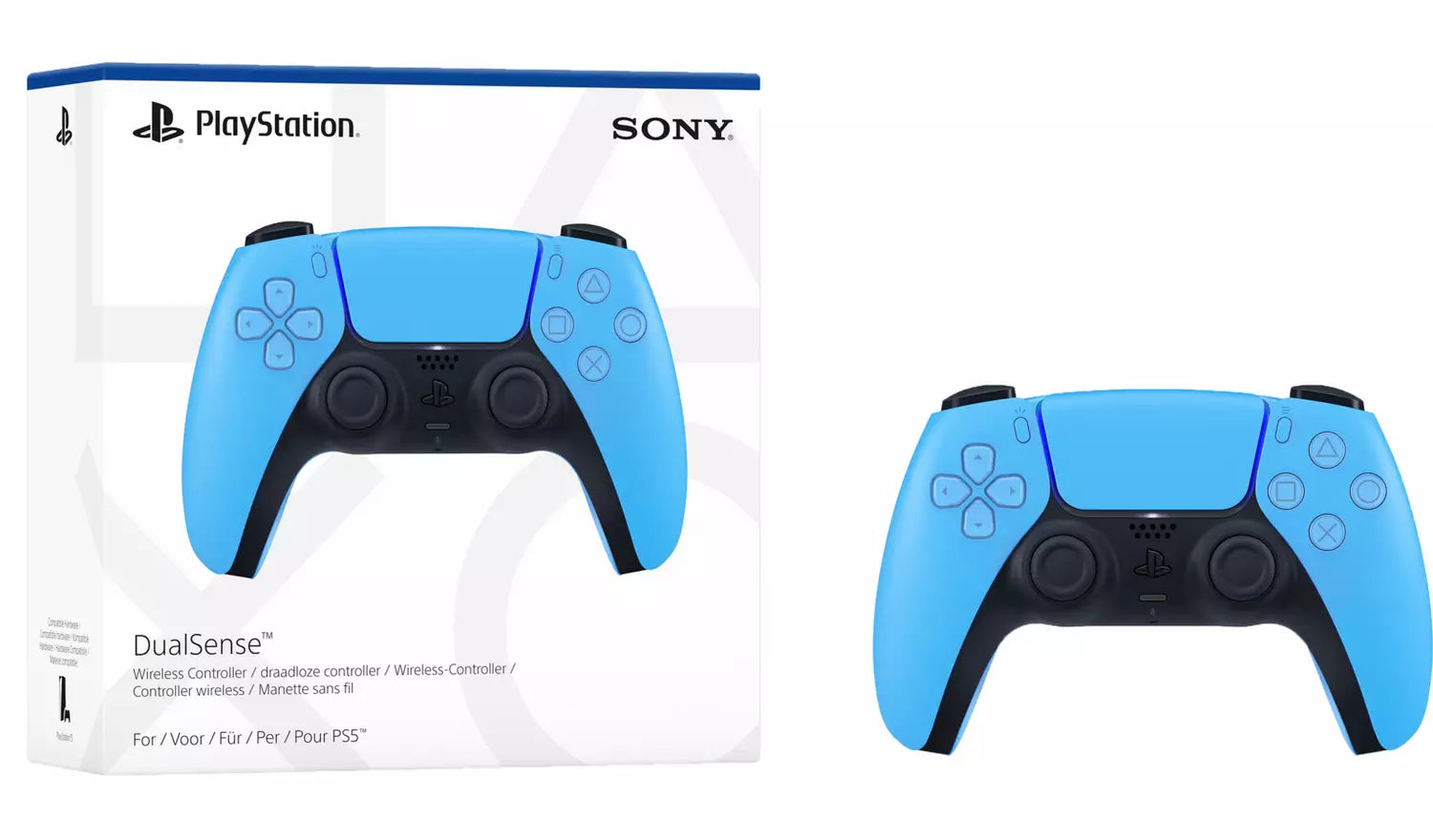 PlayStation 5 DualSense Wireless Controller – Starlight Blue (New) sony
