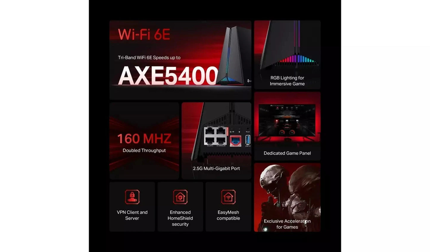 TP-Link AXE5400 Tri-Band Wi-Fi 6E Gaming Router TP Link