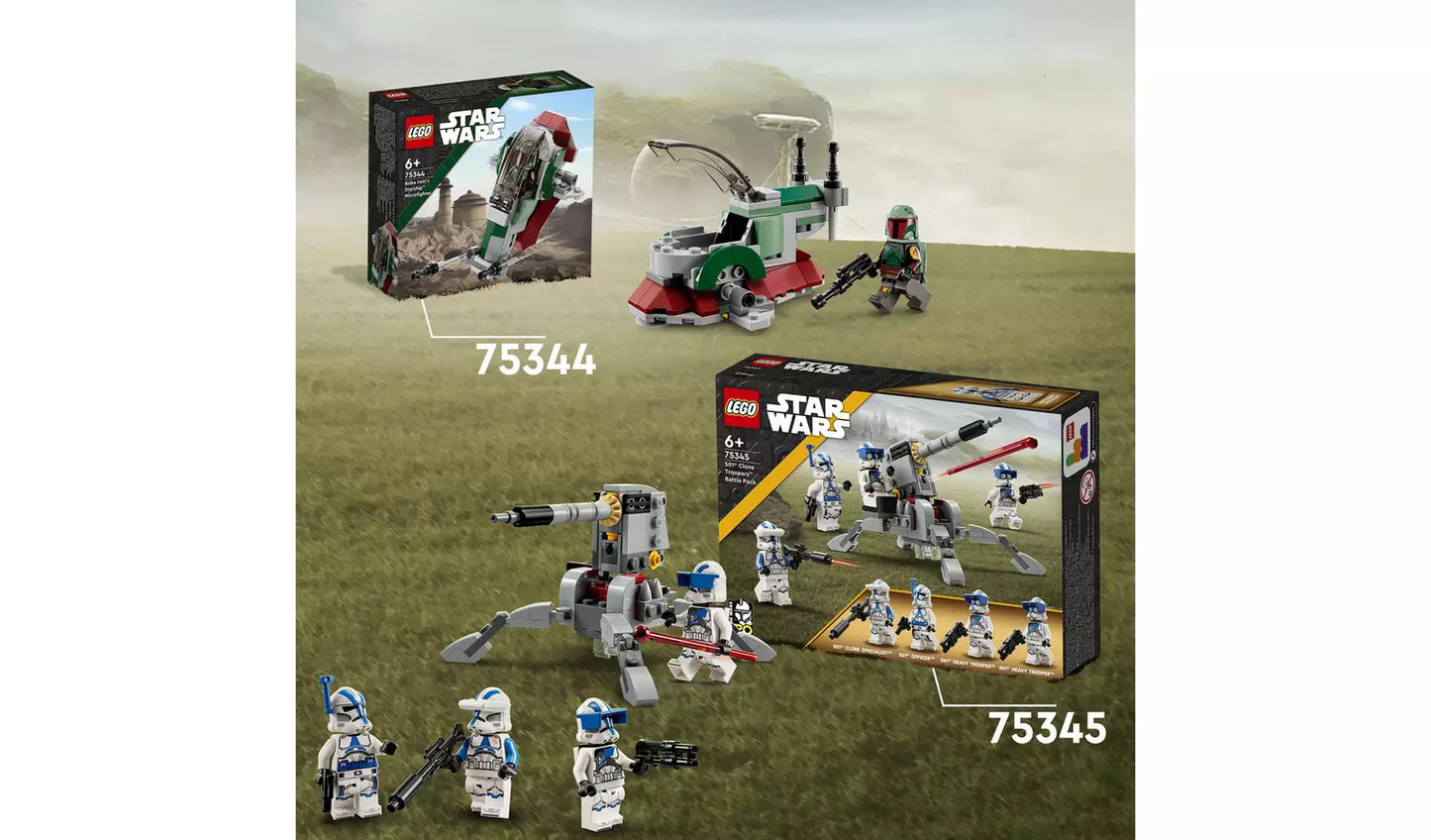 LEGO Star Wars 501st Clone Troopers Battle Pack Set | Ages 6+ | Model 75345 | New LEGO