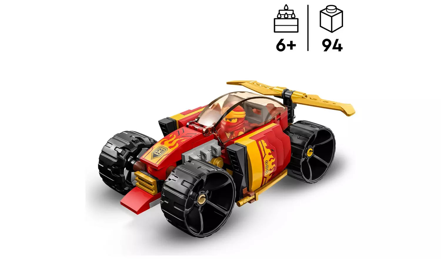 LEGO NINJAGO Kai's Ninja Race Car EVO Toy Building Set 71780 | Ages 6+ | New LEGO