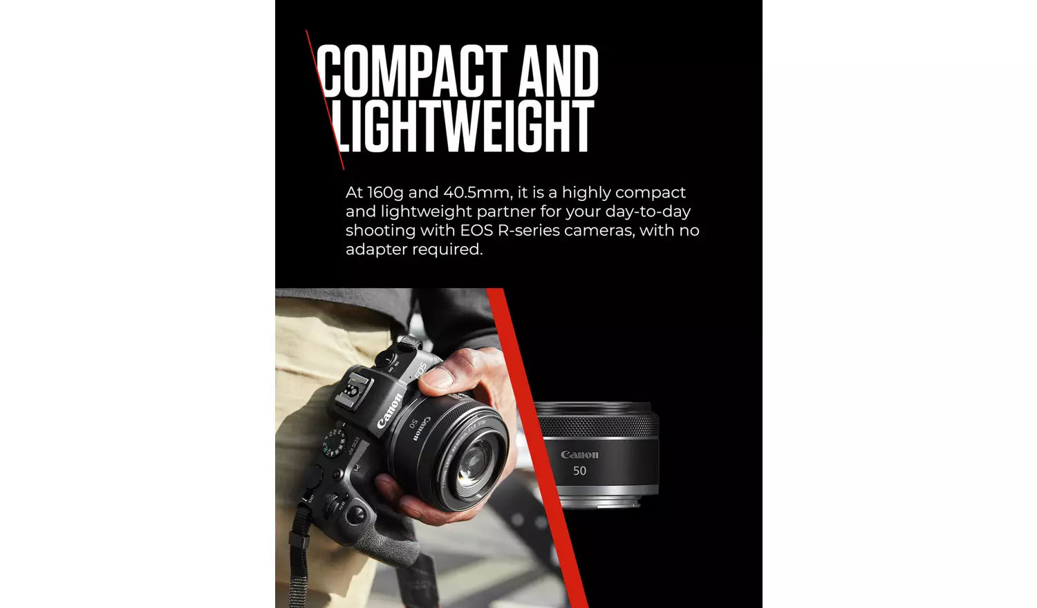 Canon RF 50mm f/1.8 STM Lens – Compact Prime Lens for RF Mount Cameras (New) Canon