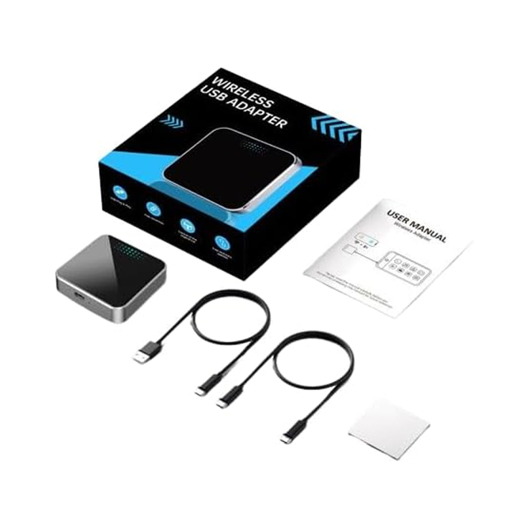 Carplay Wireless Adapter Dongle Applies To iOS/Android smartphones, wireless Car Play Dongle with USB-A and USB-C Cables Panther Force