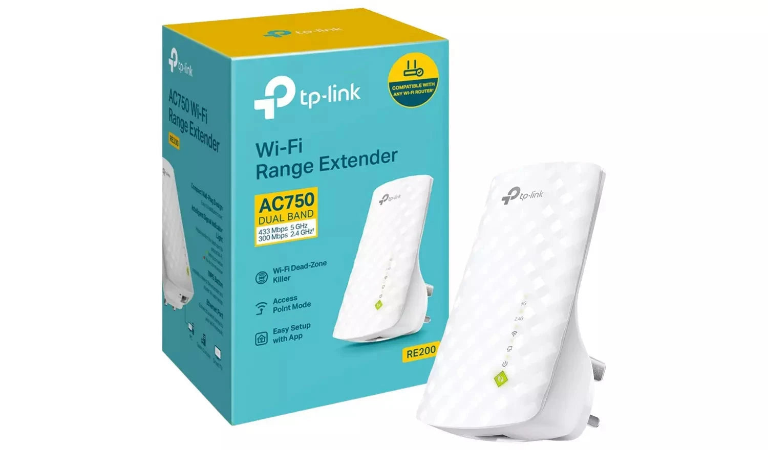 TP-Link RE200 AC750 Universal Wi-Fi Range Extender TP Link