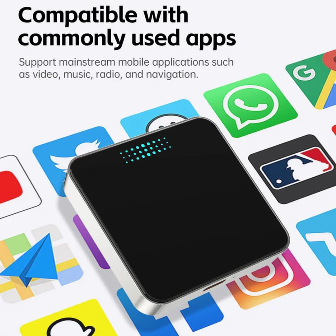 Carplay Wireless Adapter Dongle Applies To iOS/Android smartphones, wireless Car Play Dongle with USB-A and USB-C Cables Panther Force