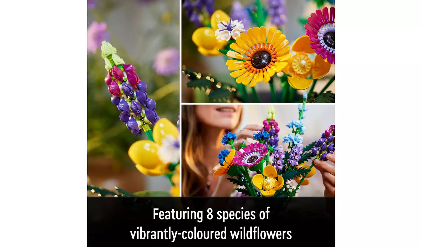 LEGO Icons Wildflower Bouquet Flowers Set for Adults 10313 | Ages 18+ | New LEGO