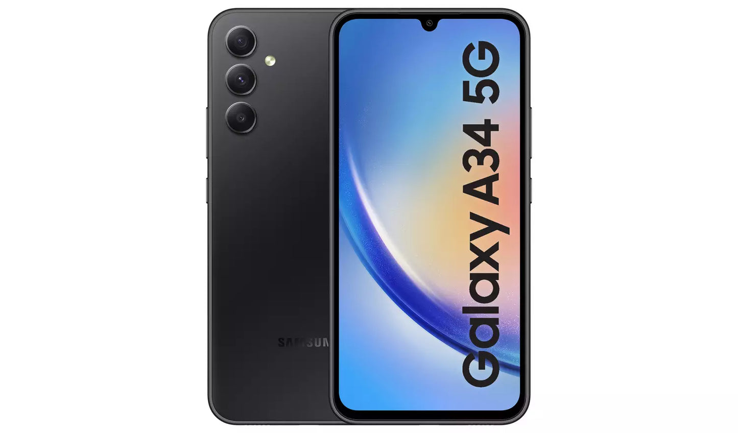 Samsung Galaxy A34 5G 128GB Mobile Phone Sim Free Black  – Brand new