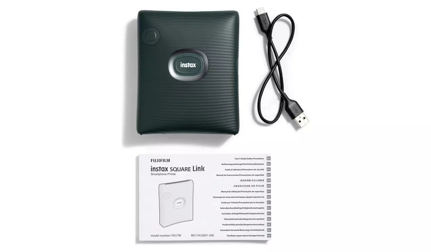 Fujifilm instax SQUARE Link Smartphone Printer – Green (New) Fujifilm